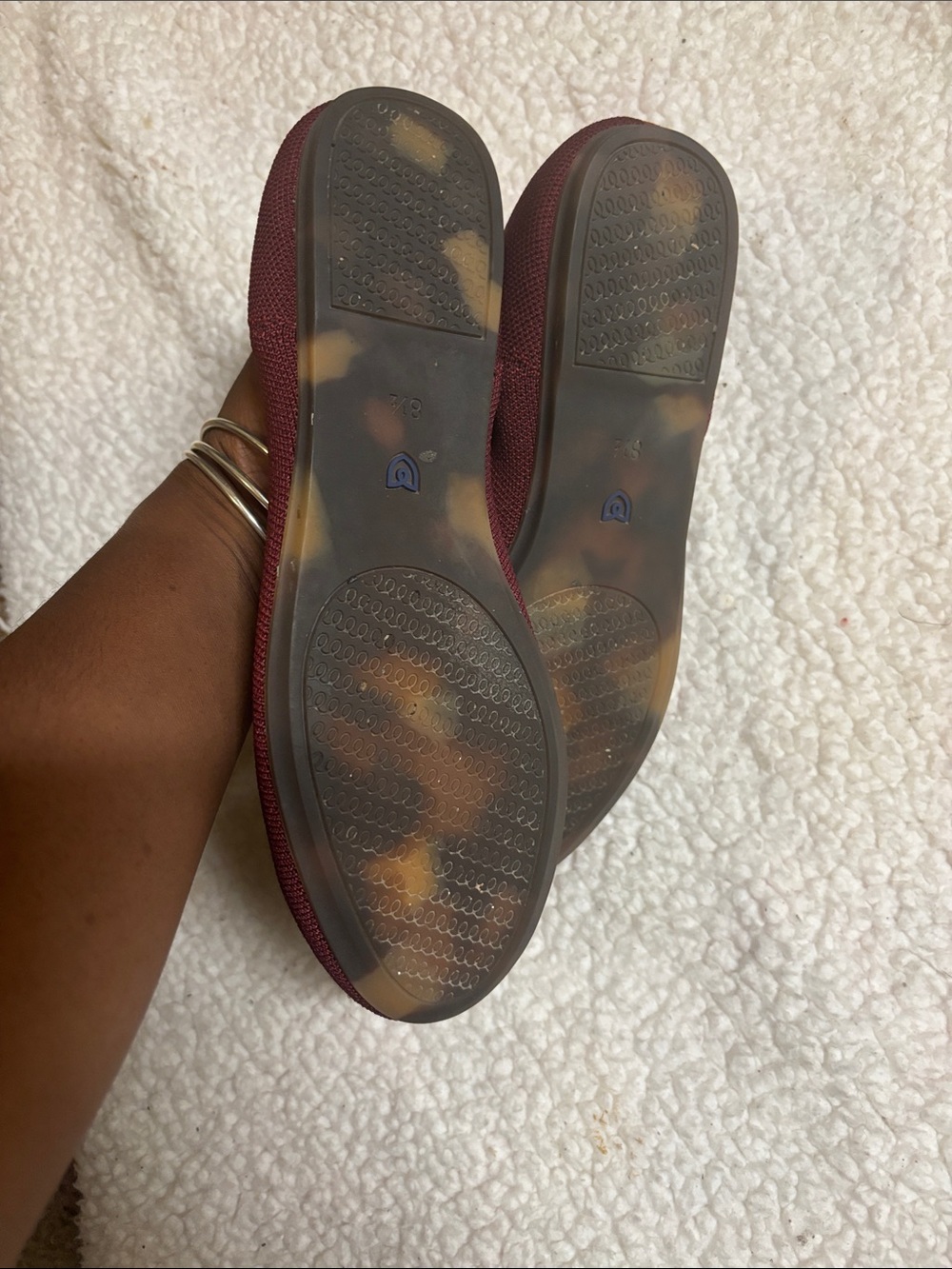 Rothy's women's knit flats size 8.5 maroon ballet - Picture 3 of 4